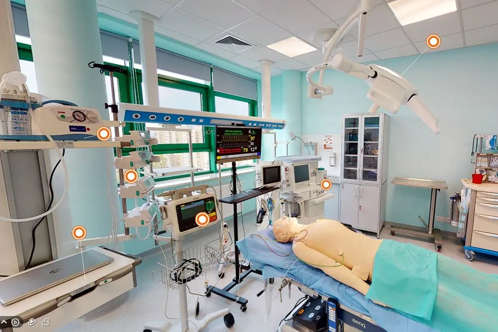 centrum symulacji medycznej łazarski zdjęcie sali 
