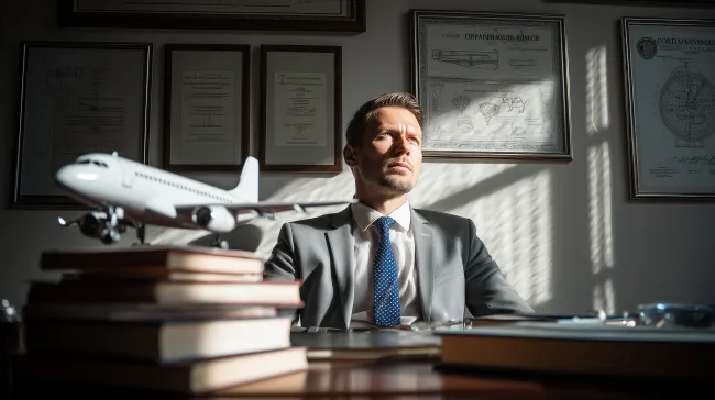 prawo_lotnicze A_professional_polish_aviation_lawyer_sitting_at_a_desk